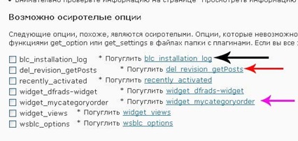 CleanOptions почистит базу данных блога wordpress 